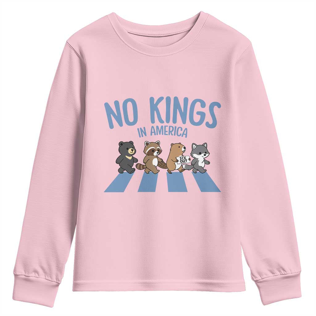 Funny No Kings Cute Forest Animals Youth Sweatshirt Gift For Animal Lovers