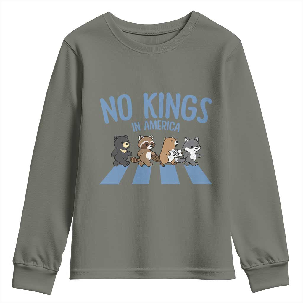 Funny No Kings Cute Forest Animals Youth Sweatshirt Gift For Animal Lovers
