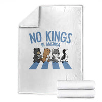 Funny Political No Kings In America Throw Blanket Gift For Animal Lovers
