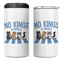 Funny Political No Kings In America 4 in 1 Can Cooler Tumbler Gift For Animal Lovers