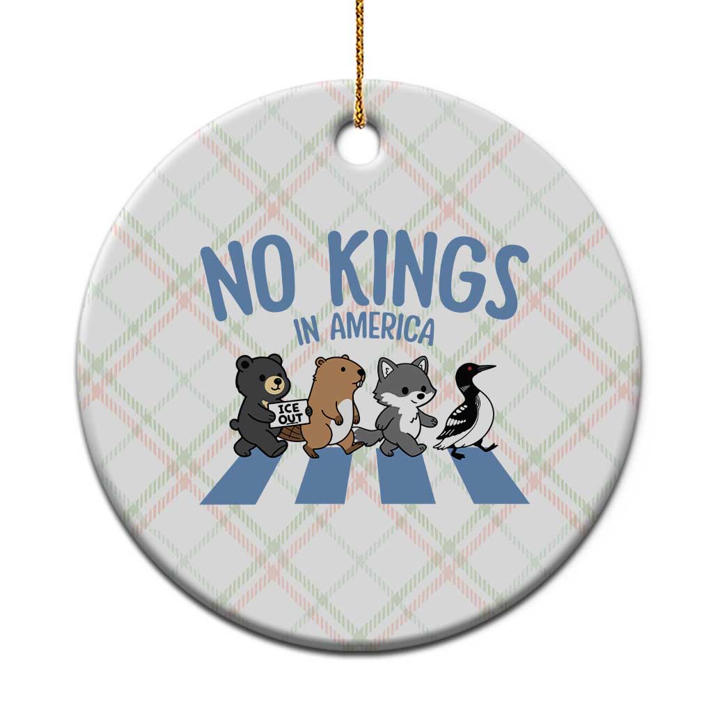 Funny Political No Kings In America Ceramic Ornament Gift For Animal Lovers