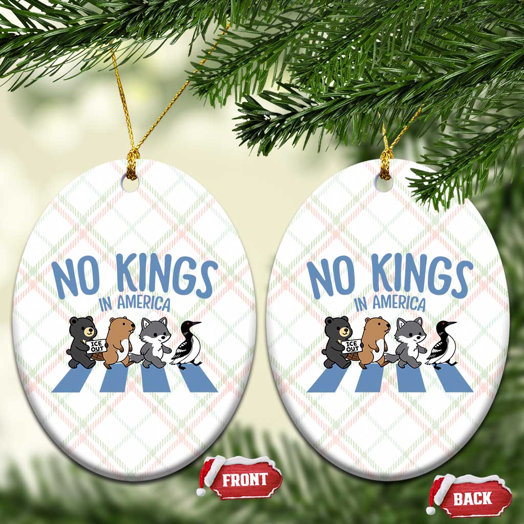 Funny Political No Kings In America Ceramic Ornament Gift For Animal Lovers