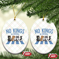 Funny Political No Kings In America Ceramic Ornament Gift For Animal Lovers