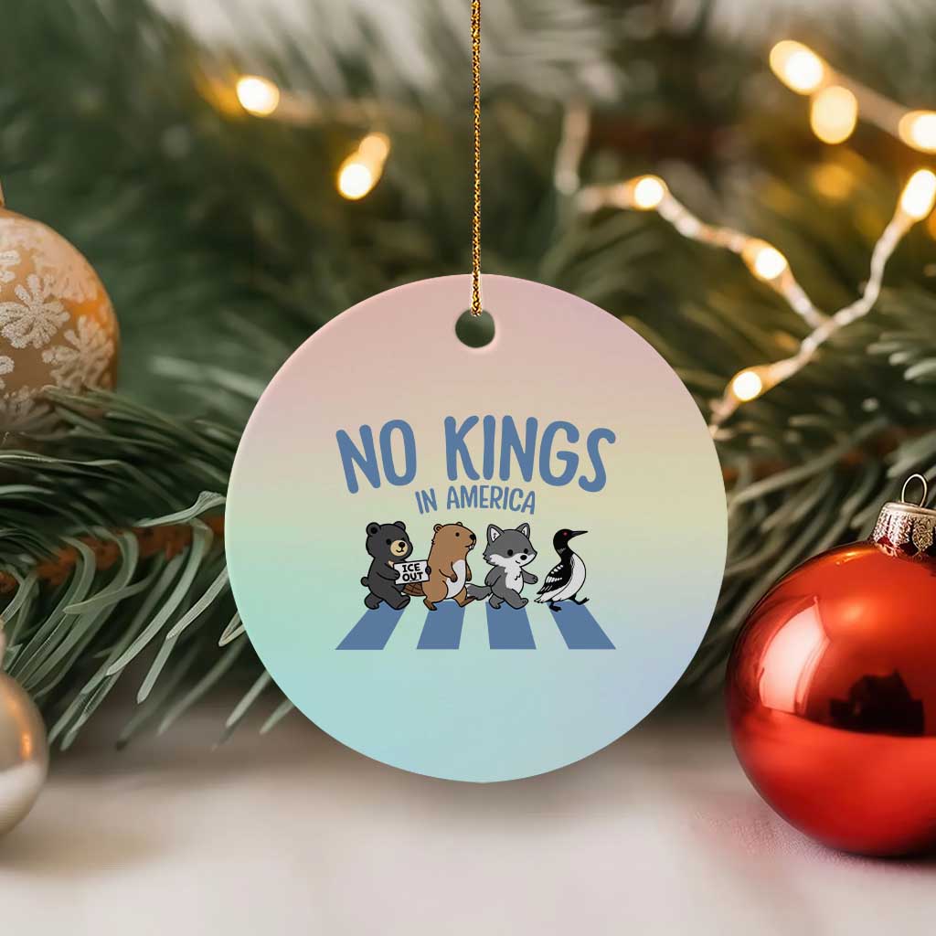 Funny Political No Kings In America Ceramic Ornament Gift For Animal Lovers