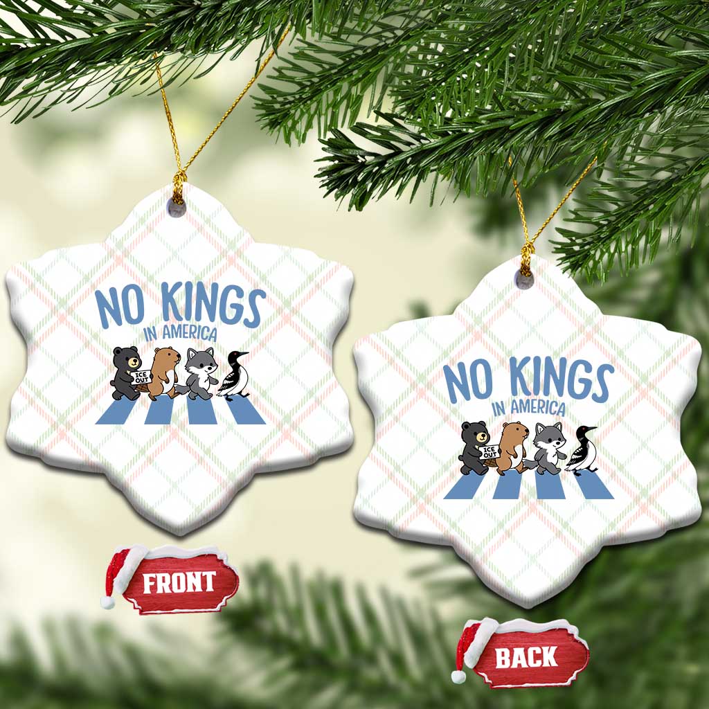 Funny Political No Kings In America Ceramic Ornament Gift For Animal Lovers