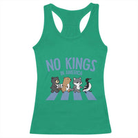 Funny Political No Kings In America Racerback Tank Top Gift For Animal Lovers