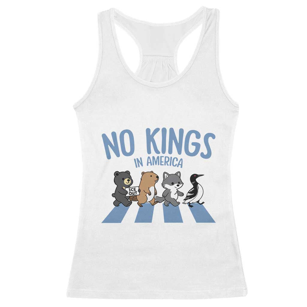 Funny Political No Kings In America Racerback Tank Top Gift For Animal Lovers