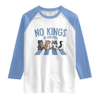 Funny Political No Kings In America Raglan Shirt Gift For Animal Lovers