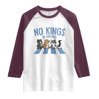 Funny Political No Kings In America Raglan Shirt Gift For Animal Lovers