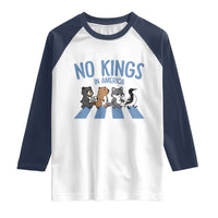 Funny Political No Kings In America Raglan Shirt Gift For Animal Lovers