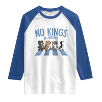 Funny Political No Kings In America Raglan Shirt Gift For Animal Lovers