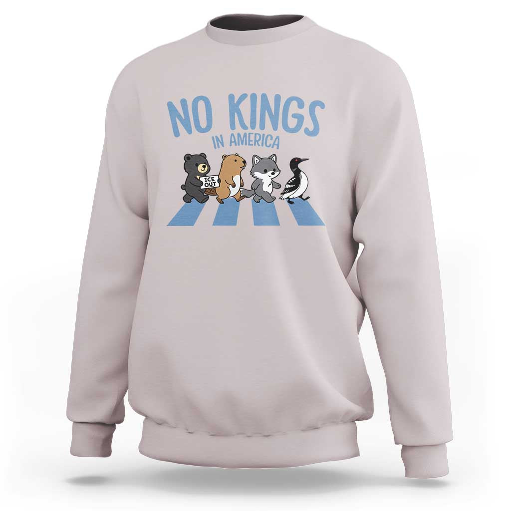 Funny Political No Kings In America Sweatshirt Gift For Animal Lovers