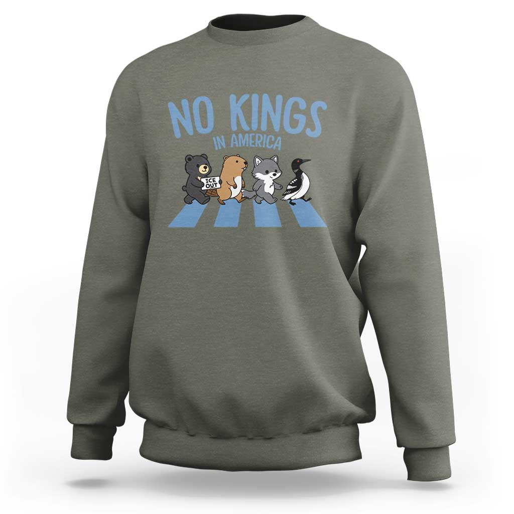 Funny Political No Kings In America Sweatshirt Gift For Animal Lovers