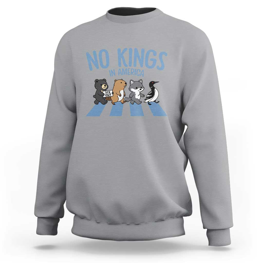 Funny Political No Kings In America Sweatshirt Gift For Animal Lovers