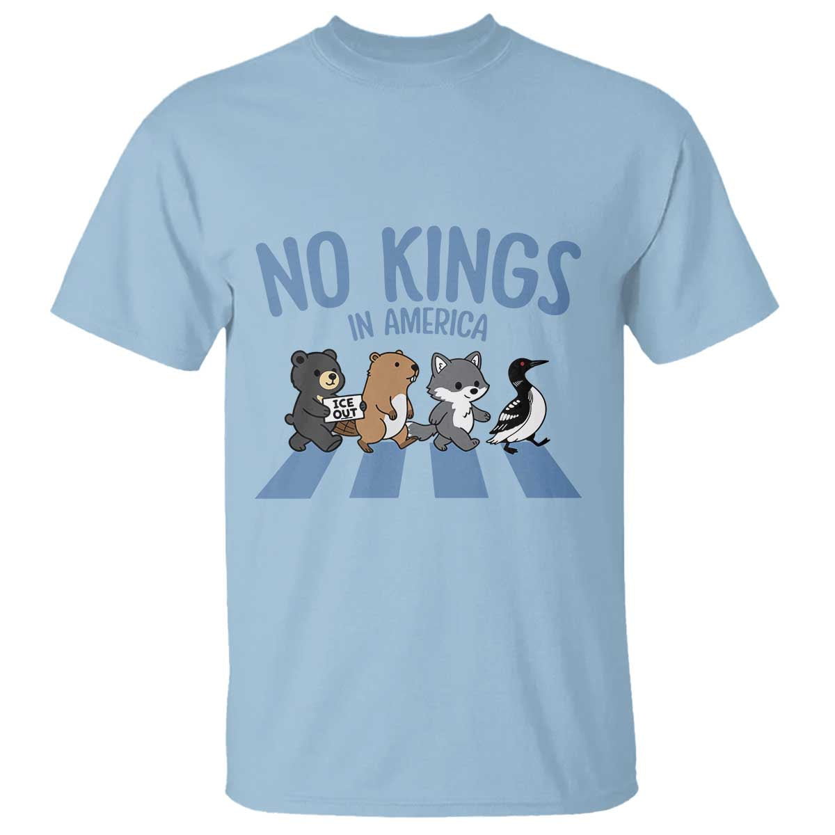 Funny Political No Kings In America T Shirt Gift For Animal Lovers