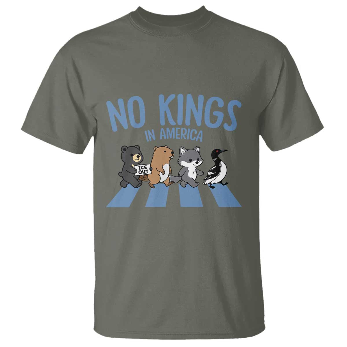 Funny Political No Kings In America T Shirt Gift For Animal Lovers