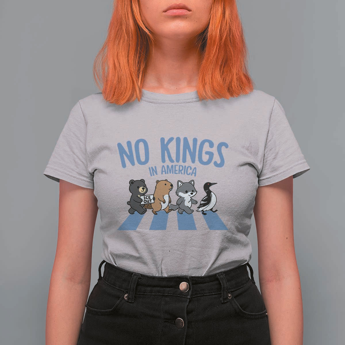 Funny Political No Kings In America T Shirt For Women Gift For Animal Lovers