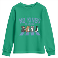 Funny Political No Kings In America Youth Sweatshirt Gift For Animal Lovers