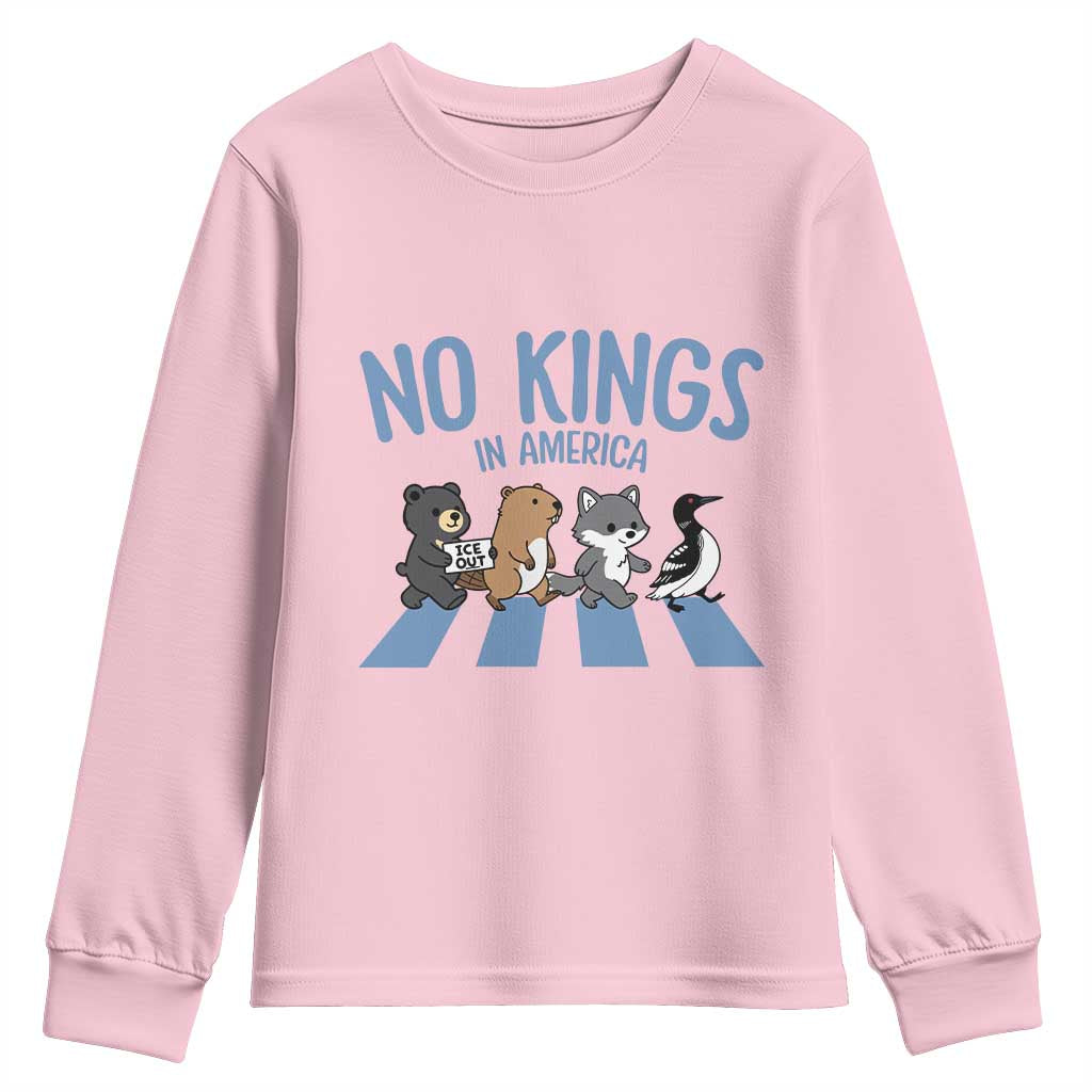 Funny Political No Kings In America Youth Sweatshirt Gift For Animal Lovers