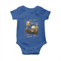 Skeleton Whiskey Baby Onesie I Will Take My Whiskey Neat No Ice