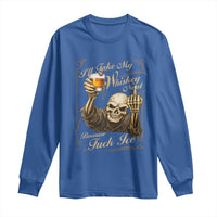 Skeleton Whiskey Long Sleeve Shirt I Will Take My Whiskey Neat No Ice