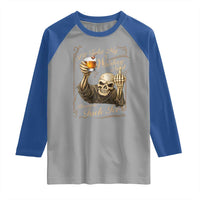 Skeleton Whiskey Raglan Shirt I Will Take My Whiskey Neat No Ice
