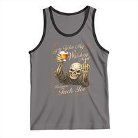 Skeleton Whiskey Tank Top I Will Take My Whiskey Neat No Ice