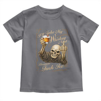 Skeleton Whiskey Toddler T Shirt I Will Take My Whiskey Neat No Ice