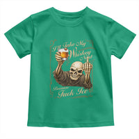 Skeleton Whiskey Toddler T Shirt I Will Take My Whiskey Neat No Ice