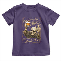 Skeleton Whiskey Toddler T Shirt I Will Take My Whiskey Neat No Ice