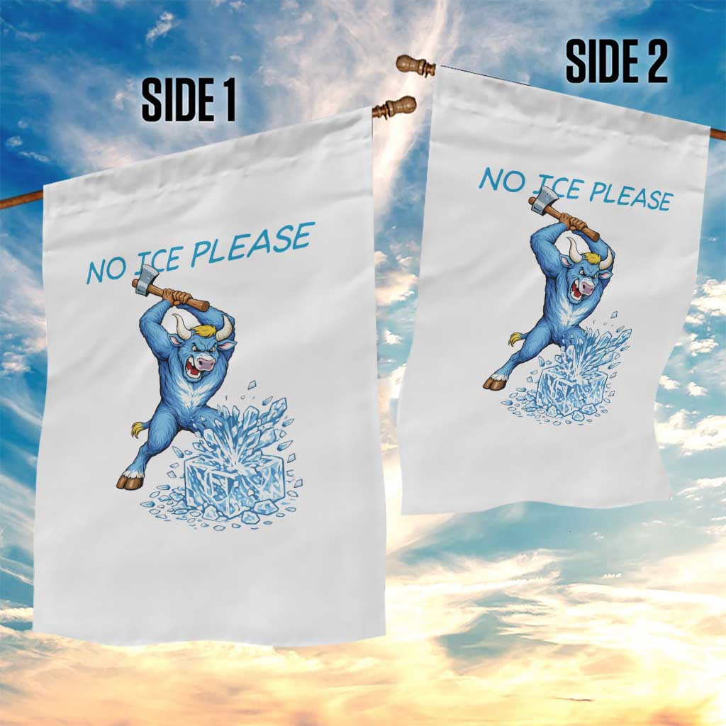No Ice Please Garden Flag Funny Babe The Blue Ox Minnesota Folklore