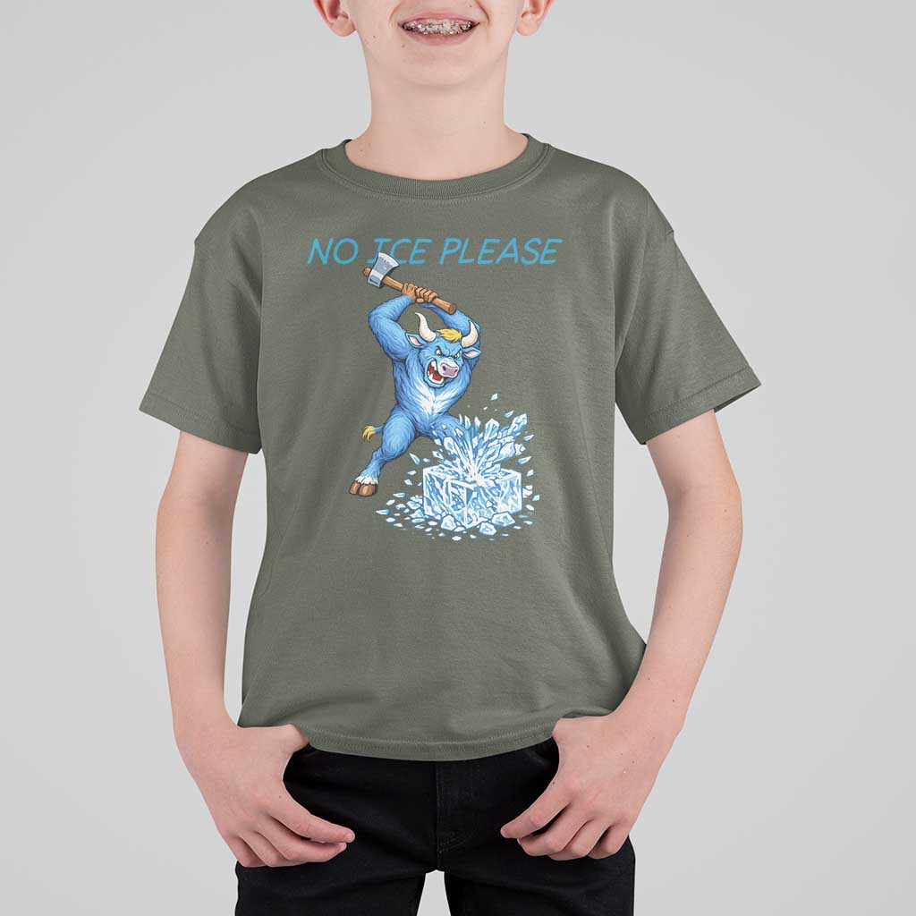 No Ice Please T Shirt For Kid Funny Babe The Blue Ox Minnesota Folklore