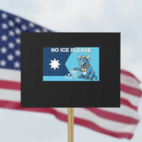 Funny Political Folklore Babe The Blue Ox Protest Sign No Ice Please