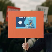 Funny Political Folklore Babe The Blue Ox Protest Sign No Ice Please