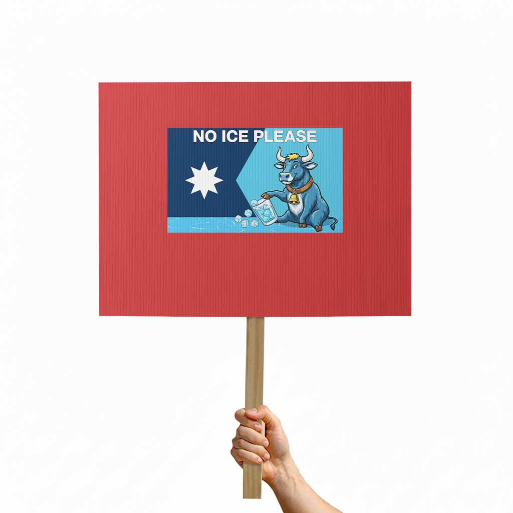 Funny Political Folklore Babe The Blue Ox Protest Sign No Ice Please