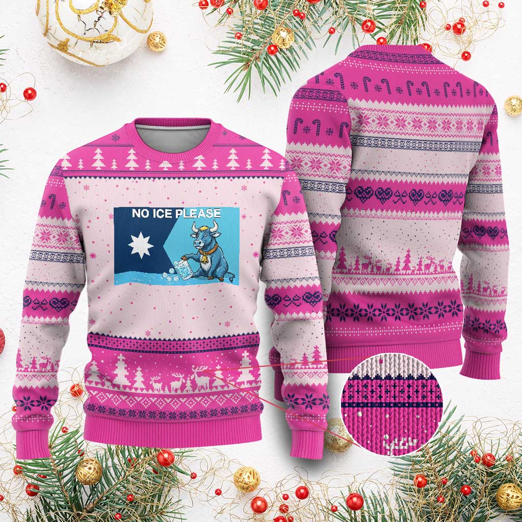 Funny Political Folklore Babe The Blue Ox Ugly Christmas Sweater No Ice Please