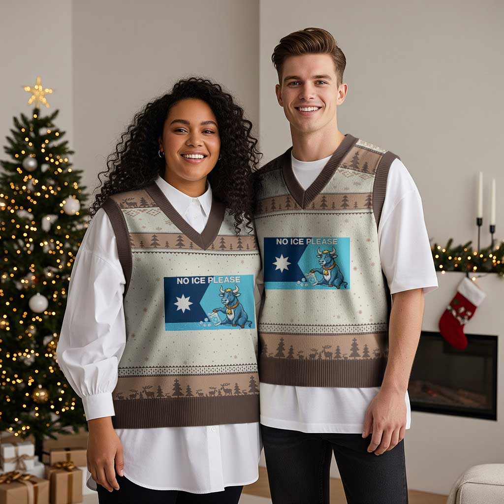 Funny Political Folklore Babe The Blue Ox V-Neck Knit Sweater Vest No Ice Please