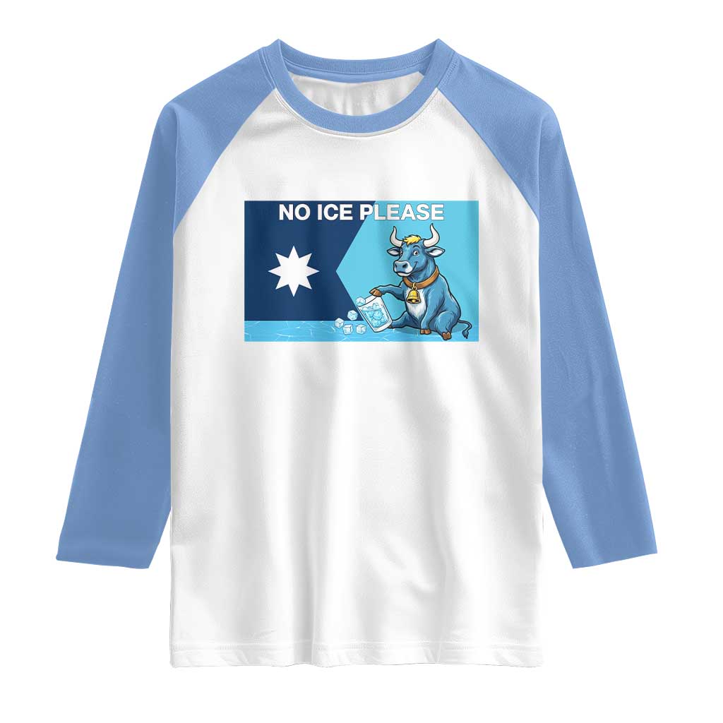 Funny Political Folklore Babe The Blue Ox Raglan Shirt No Ice Please
