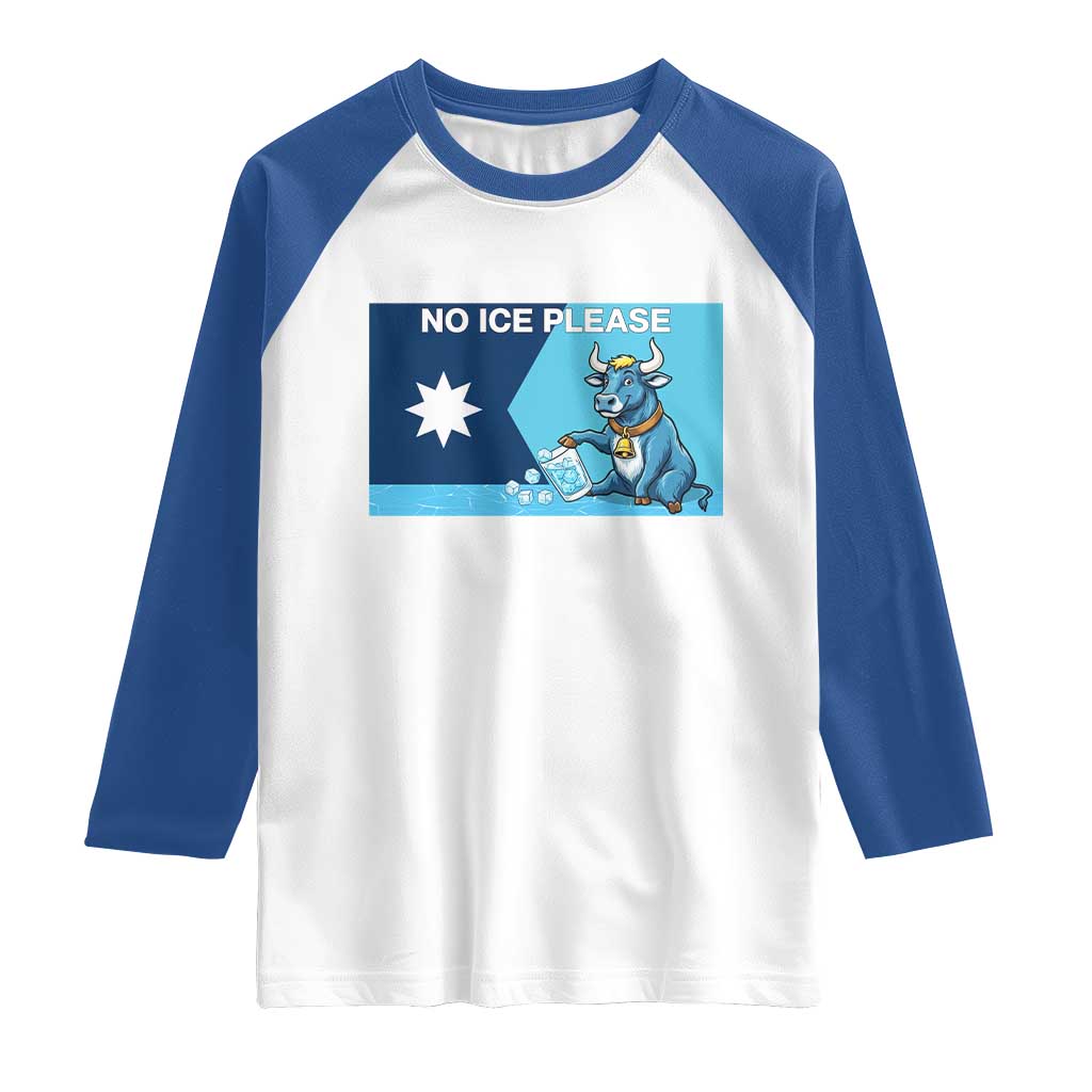 Funny Political Folklore Babe The Blue Ox Raglan Shirt No Ice Please