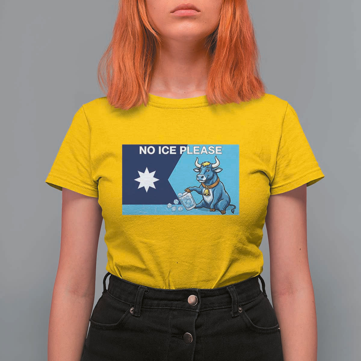 Funny Political Folklore Babe The Blue Ox T Shirt For Women No Ice Please