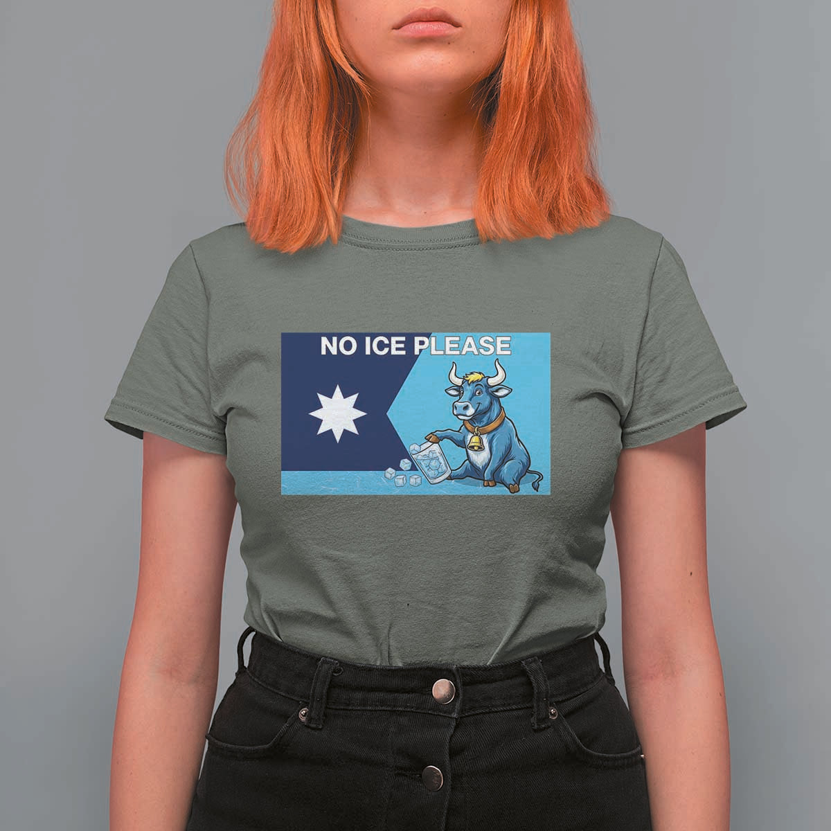 Funny Political Folklore Babe The Blue Ox T Shirt For Women No Ice Please
