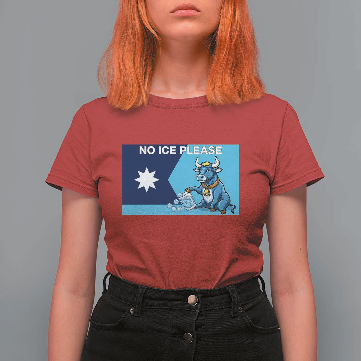 Funny Political Folklore Babe The Blue Ox T Shirt For Women No Ice Please