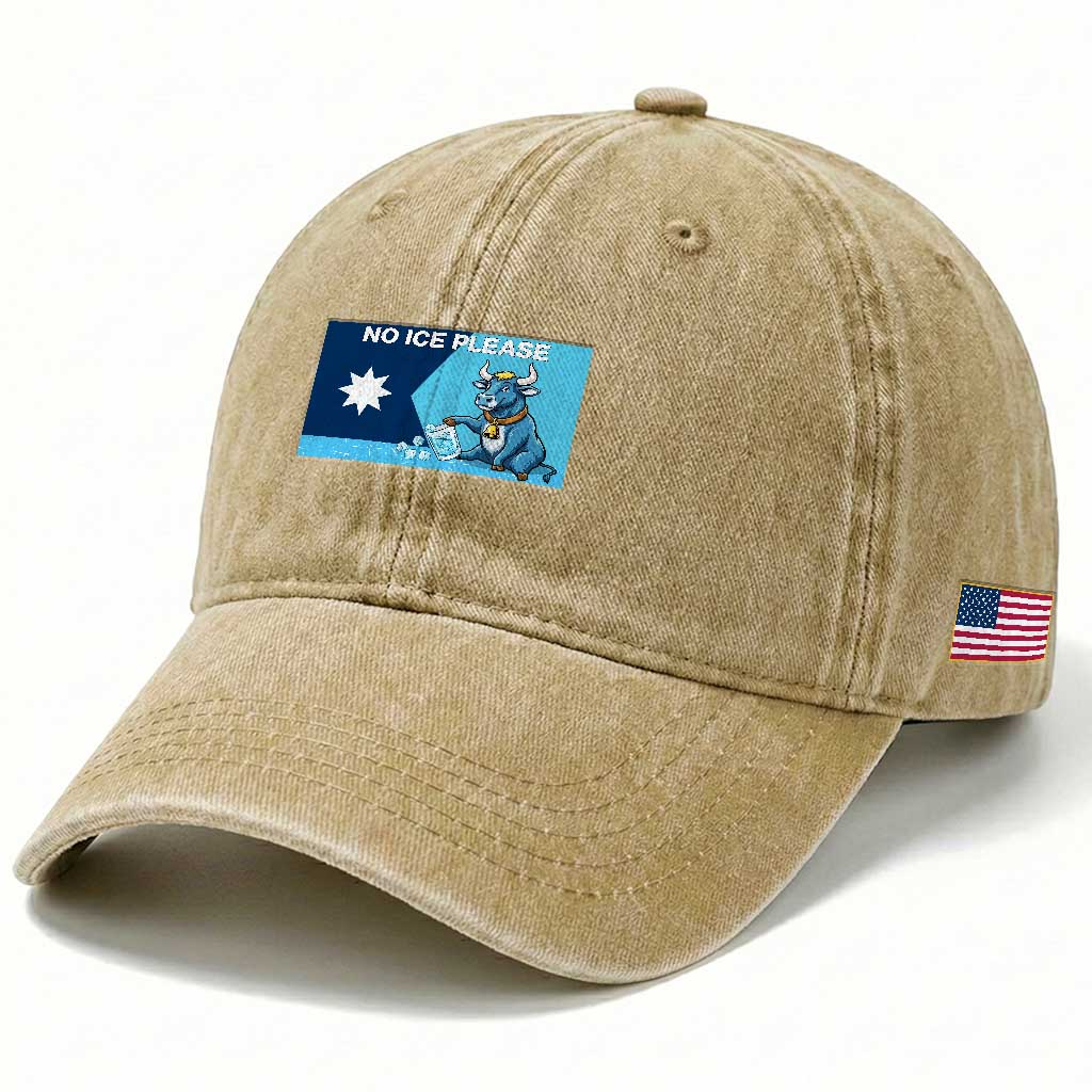 Funny Political Folklore Babe The Blue Ox Washed Cotton Baseball Cap No Ice Please