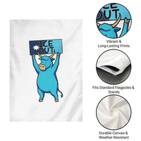 Funny Minnesota Folklore Babe The Blue Ox Garden Flag Ice Out