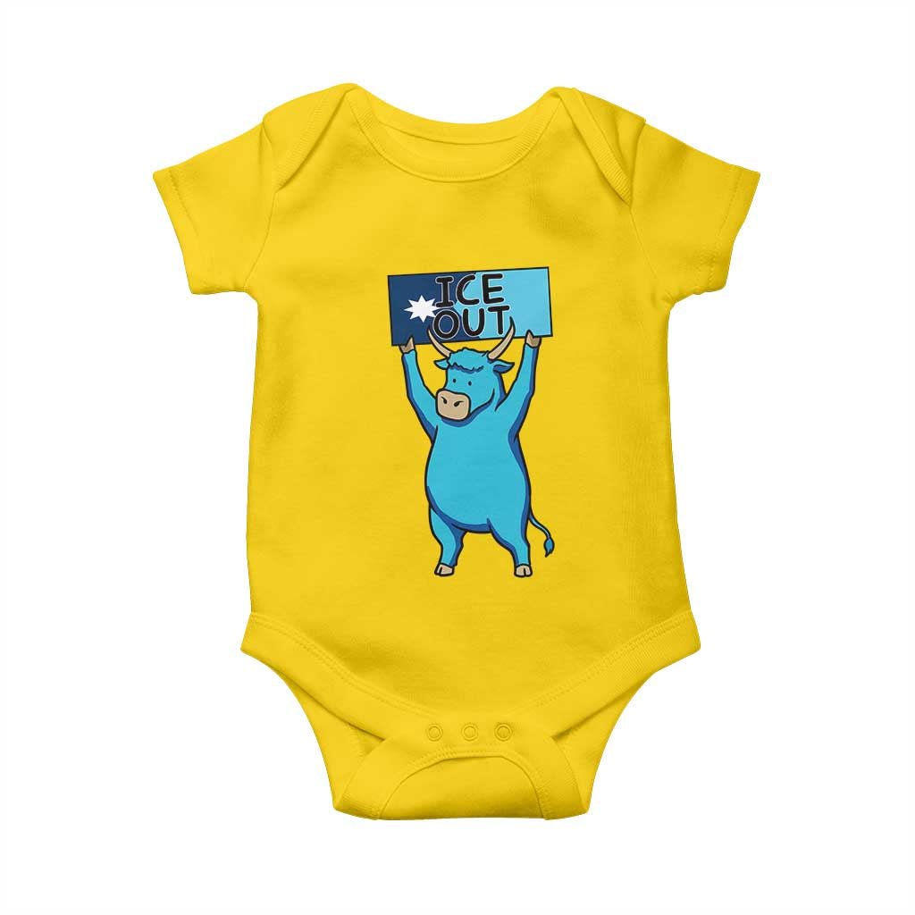 Funny Minnesota Folklore Babe The Blue Ox Baby Onesie Ice Out