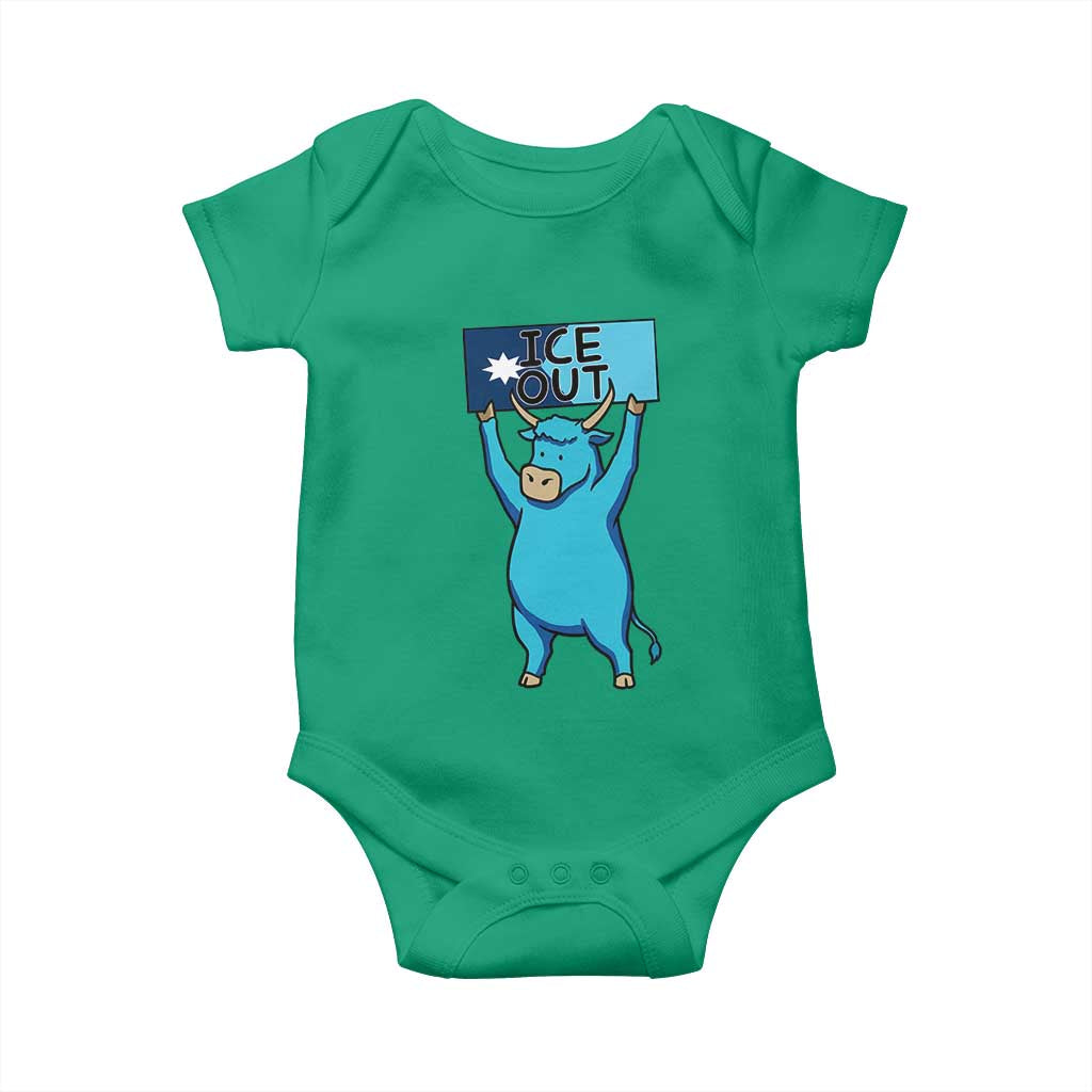 Funny Minnesota Folklore Babe The Blue Ox Baby Onesie Ice Out