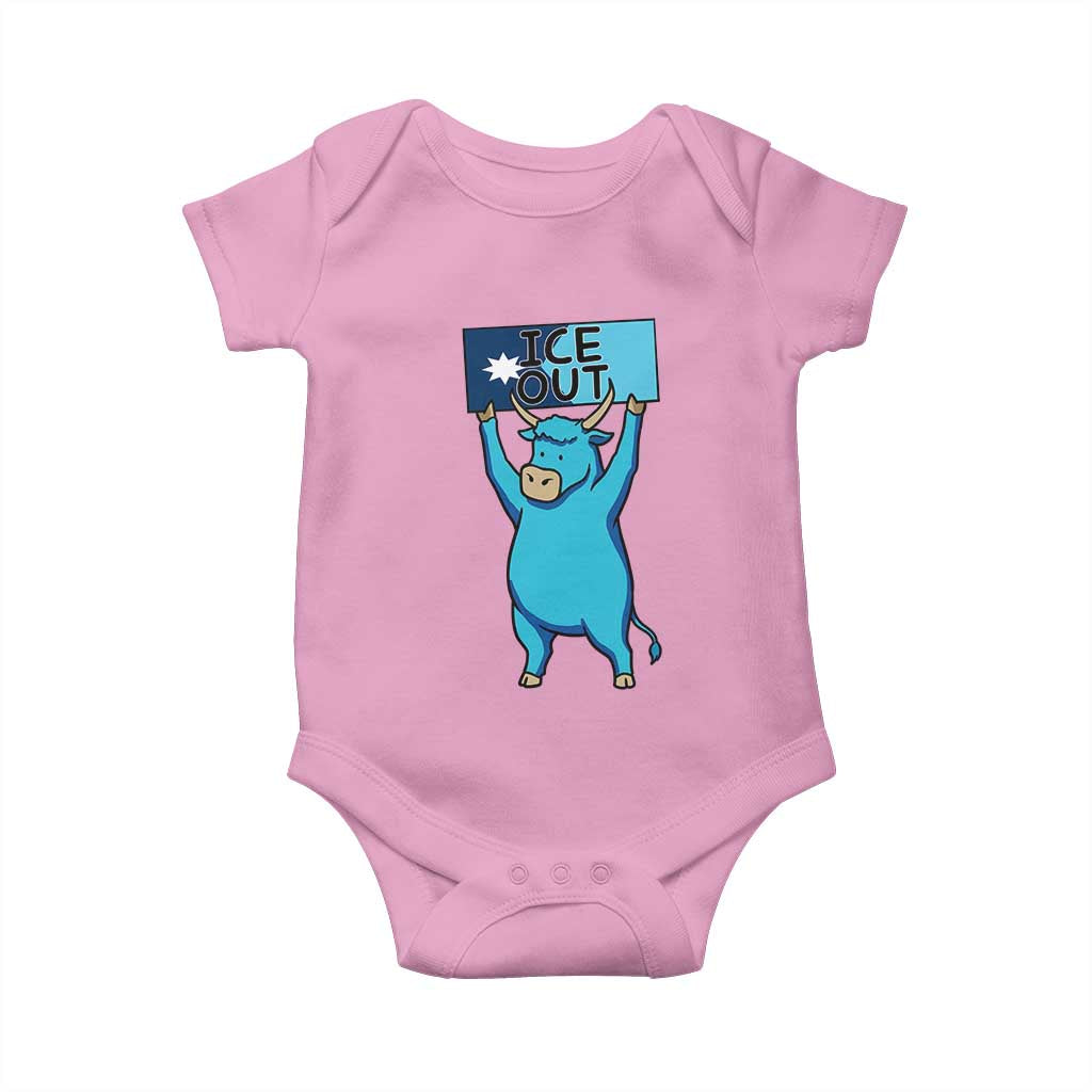 Funny Minnesota Folklore Babe The Blue Ox Baby Onesie Ice Out