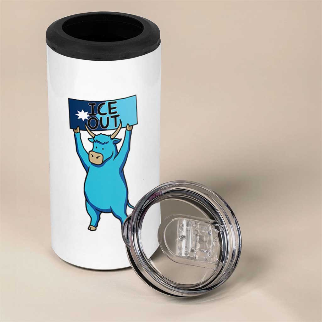 Funny Minnesota Folklore Babe The Blue Ox 4 in 1 Can Cooler Tumbler Ice Out