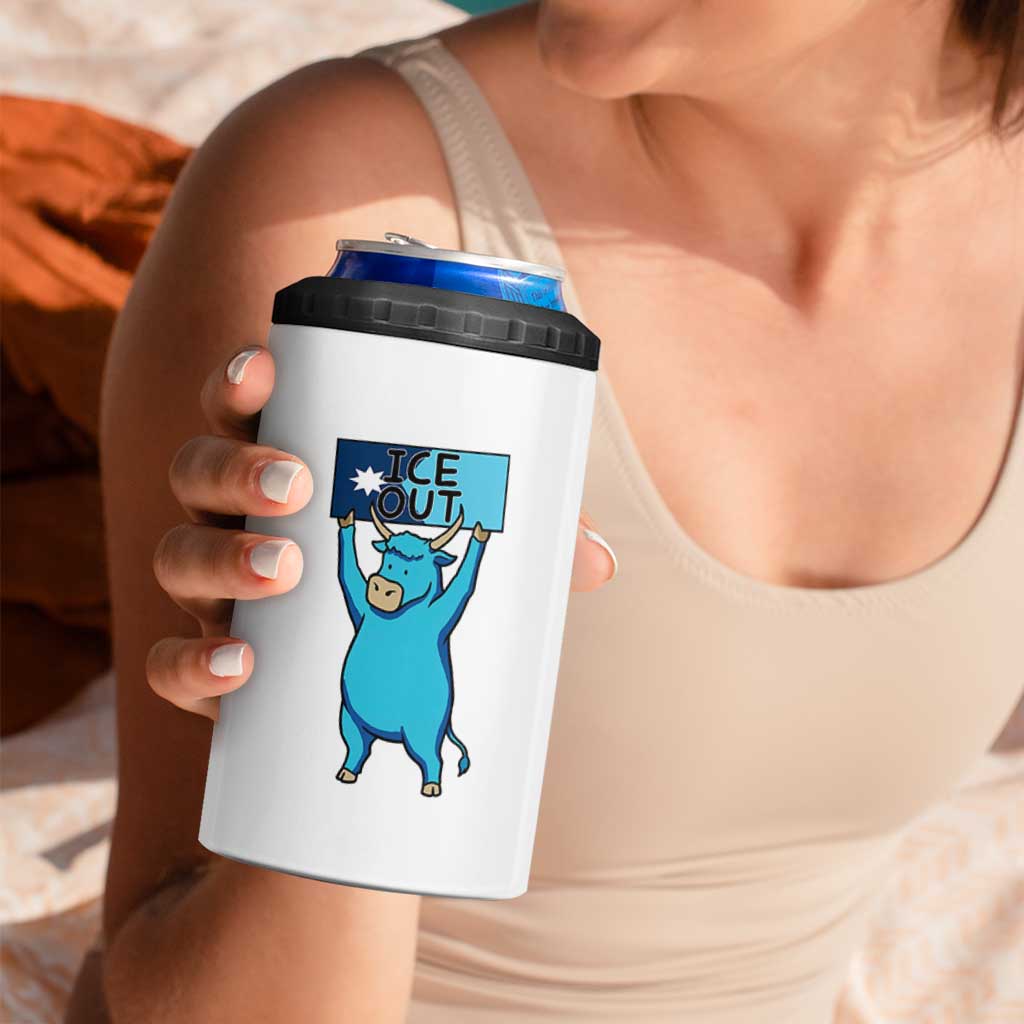 Funny Minnesota Folklore Babe The Blue Ox 4 in 1 Can Cooler Tumbler Ice Out