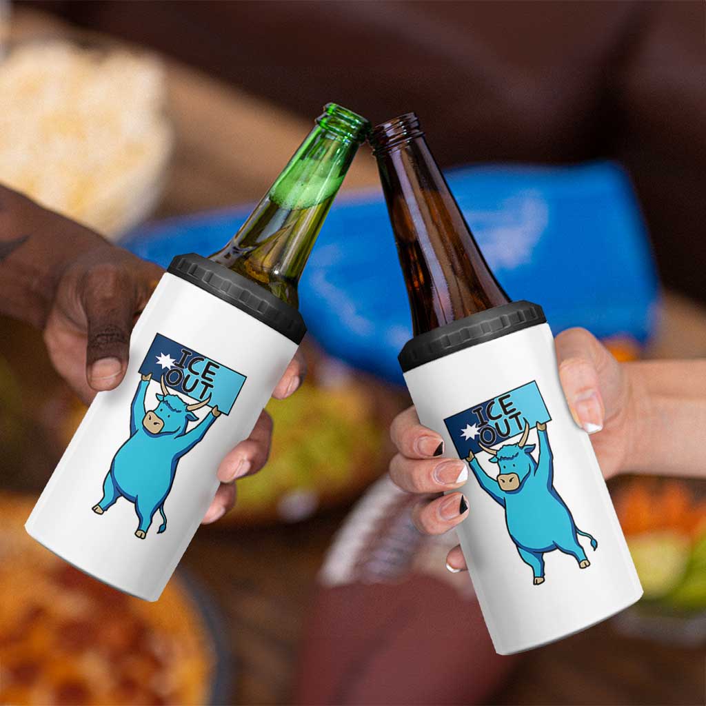 Funny Minnesota Folklore Babe The Blue Ox 4 in 1 Can Cooler Tumbler Ice Out